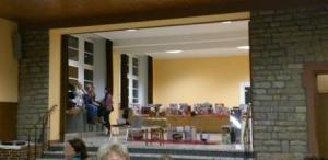 There's all the goodies, up on stage