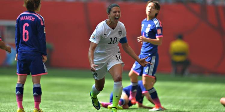Carli Lloyd after scoring against Japan