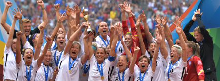 ....and the team raising the championship trophy